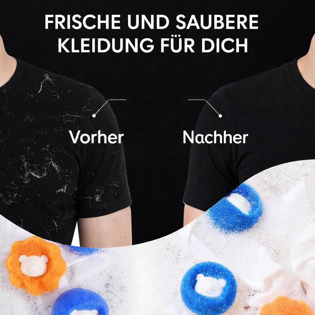 10 Stück Waschbälle Waschmaschine l Wäschebälle Tierhaarentferner für Hunde Katzen Fell Fussel entfernen sauber Wäscheball wiederverwendbar