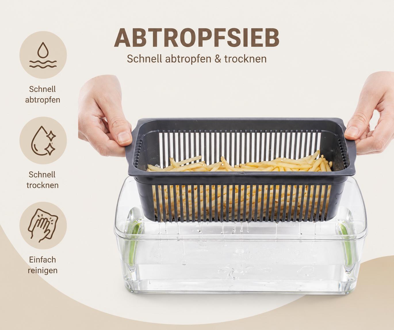 Gemüseschneider Gemüsehobel Würfelschneider Gemüsehacker 13 in 1 Gurkenschneider Kartoffelschneider Küchenhelfer Obstschneider YaLiva_Decor®