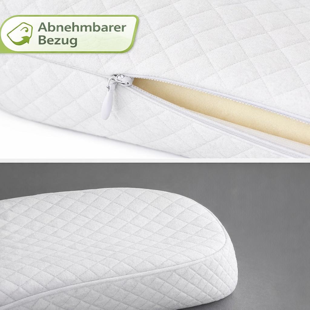 Ergonomisches Nackenkissen Memory Foam l Orthopädisches Kissen gegen Nacken- & Rückenschmerzen Schlaf- Relaxkissen Kopfkissen gegen YaLiva_Decor®