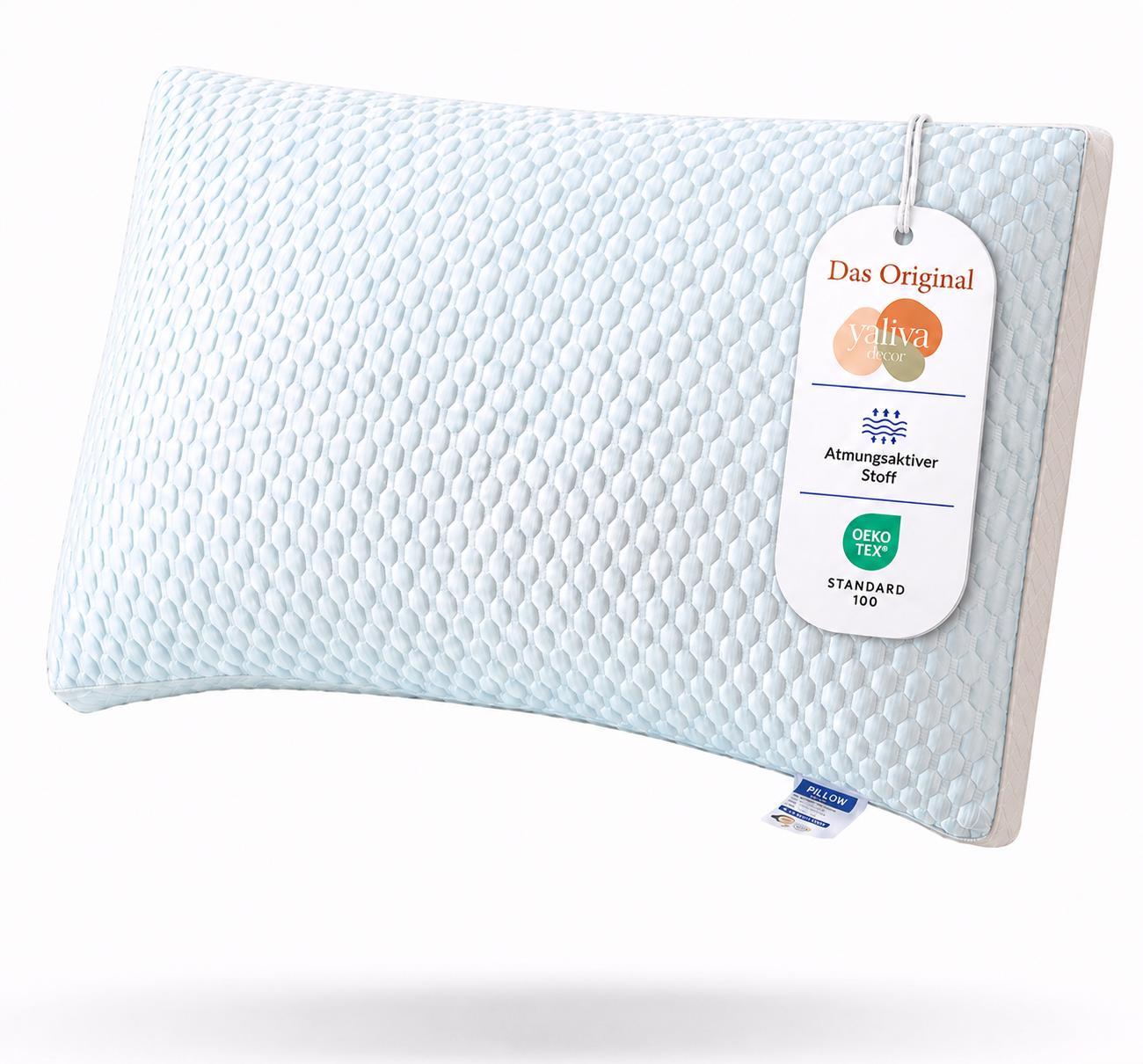 Kühles Kopfkissen Ergonomisch Atmungsaktiv Sommer Kissen Nackenkissen Weich für alle Schlafpositionen Komfort Schlafkissen YaLiva_Decor®