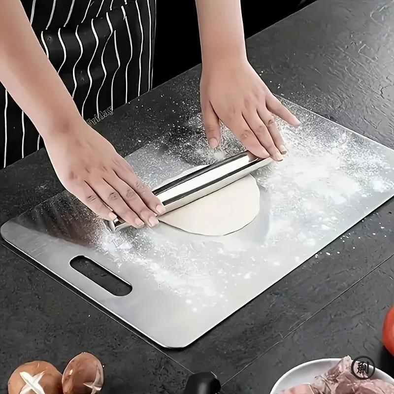 Schneidebrett Set 2 Stück Klein Groß Küchenbrett für Obst Gemüse Fleisch Kunststoff Schneidebretter Küche Haushalt