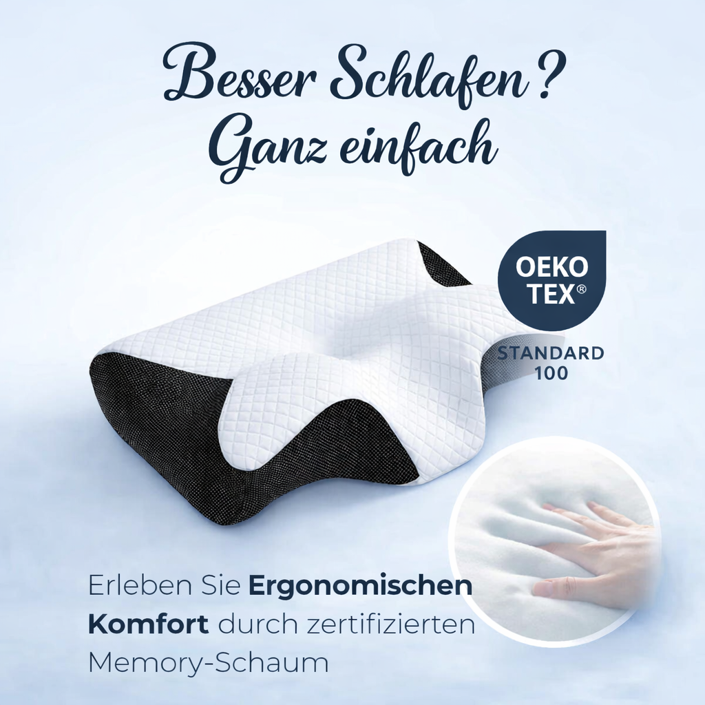 2 Stück Nackenkissen Kopfkissen Ergonomisches Orthopädisches Kissen Gegen Nackenschmerzen Memory Foam Kissen Seitenschläfer 2er Set YaLiva_Decor®