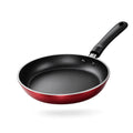 Pfanne Bratpfanne 24 cm Gusseisen Antihaft Induktionspfanne Gasherd Küchenpfanne Ø 24 cm Leichte Reinigung Rot Universalpfanne YaLiva_Decor®