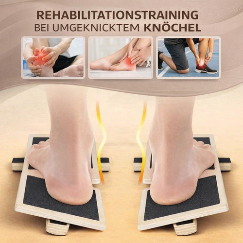 Balance Board Holz Balancegerät l Wackelbrett Physiotherapie Training Gleichgewicht Koordination Fitness Sportgerät Haltungskorrektur Core Training