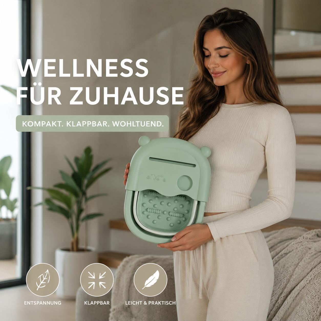 Fußbad Fussbad Fußbadewanne Faltbar Fußwanne Tragbar Wellness Spa Pediküre Fußpflege Fußmassage Fussbadewanne entspannung YaLiva_Decor®