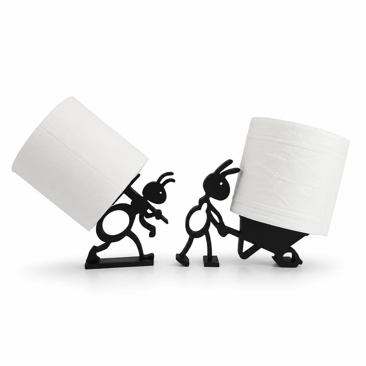Toilettenpapierhalter Lustiger Rollenhalter 2 Stück WC Rollenständer Ameisen Käfer Design Klopapierhalter ohne Montage YaLiva Decor