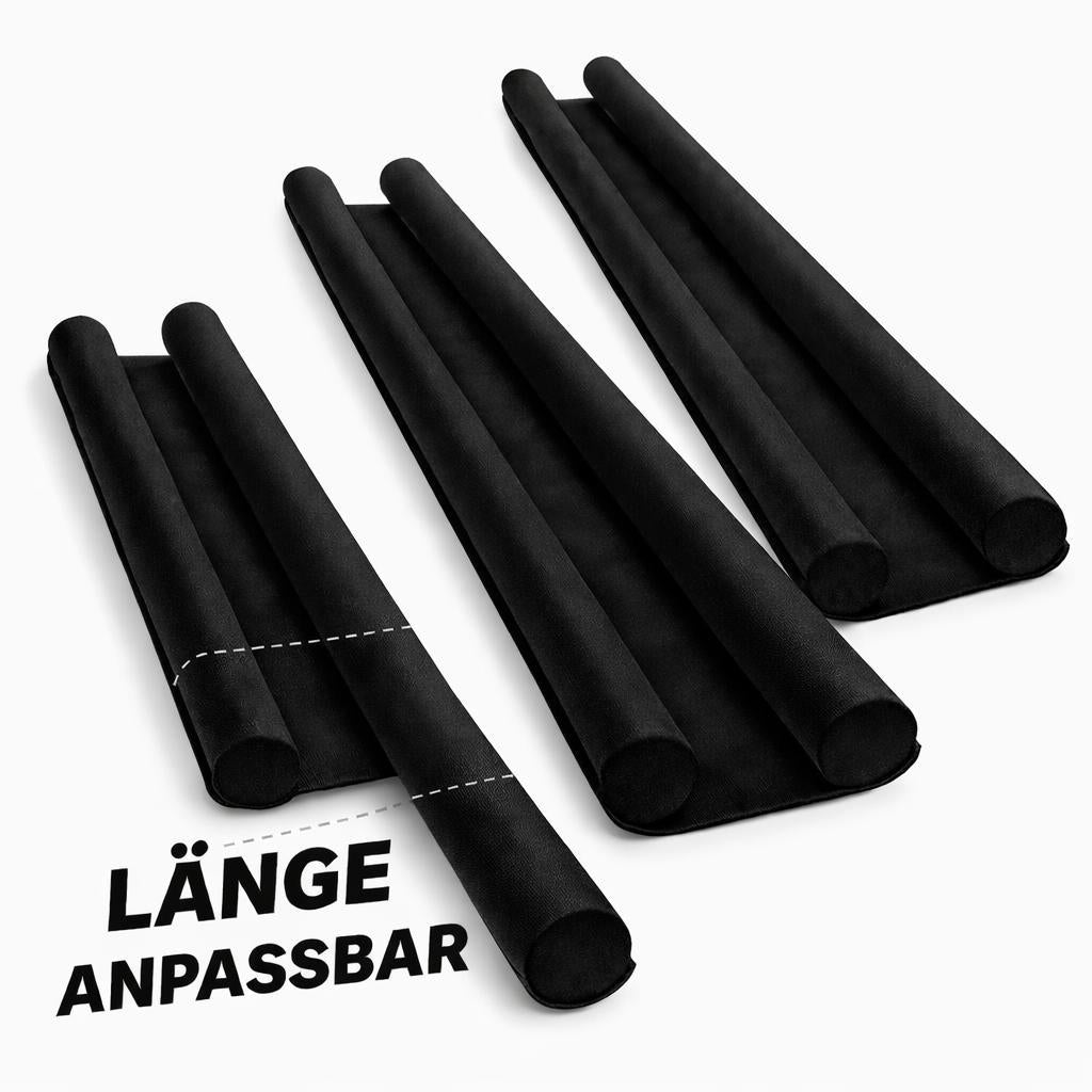 3 Stück Zugluftstopper Türbodendichtung Türdichtung Set Schwarz Türstopper Windschutz  Bodendichtung Energiesparen Schallschutz