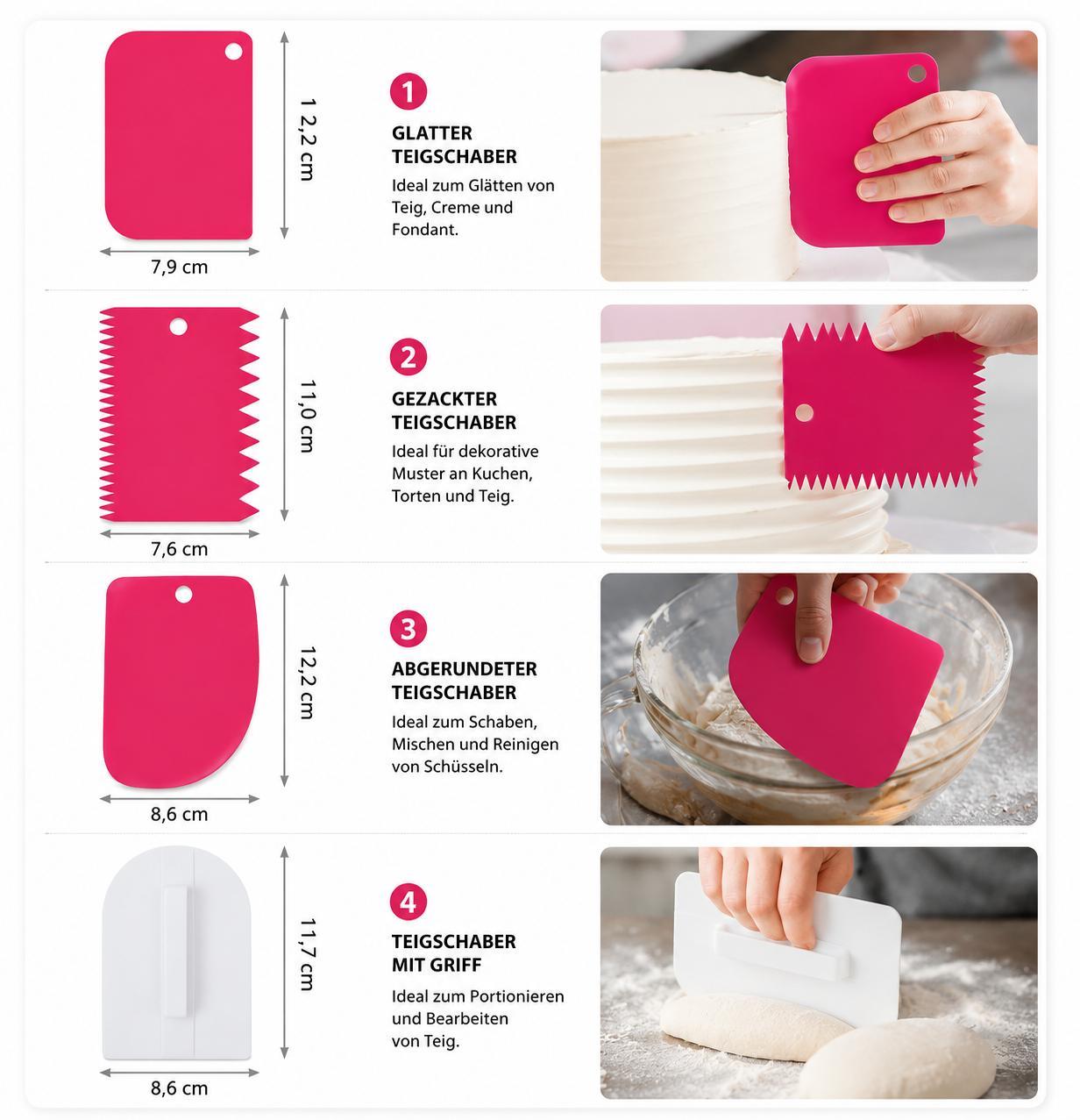Kuchen Backset 200 Teilig Kuchenwerkzeug Set Tortenplatte Drehbar Spritzbeutel Kuchenplatte Set Kuchenzubehör Torten Backset Teigschaber YaLiva_Decor®