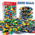 Baustein Set 2000 Stück Klemmbausteine Mix Bauset Bauklötze Bricks Zufällige Steine Kinder Kreativ Spielzeug Großpackung Bausteine Mix