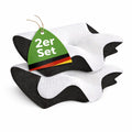 2 Stück Nackenkissen Kopfkissen Ergonomisches Orthopädisches Kissen Gegen Nackenschmerzen Memory Foam Kissen Seitenschläfer 2er Set YaLiva_Decor®