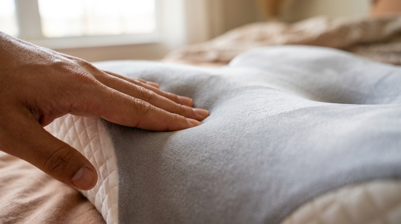 Ergonomisches Nackenkissen & Kopfkissen Hellgrau Memory Foam Orthopädisch